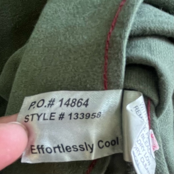 Carbon 2 Cobalt Green Button Shirt Men Large Long Sleeve Heavy Cotton Collared - Picture 6 of 7